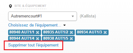 supprimer tout l'équipement